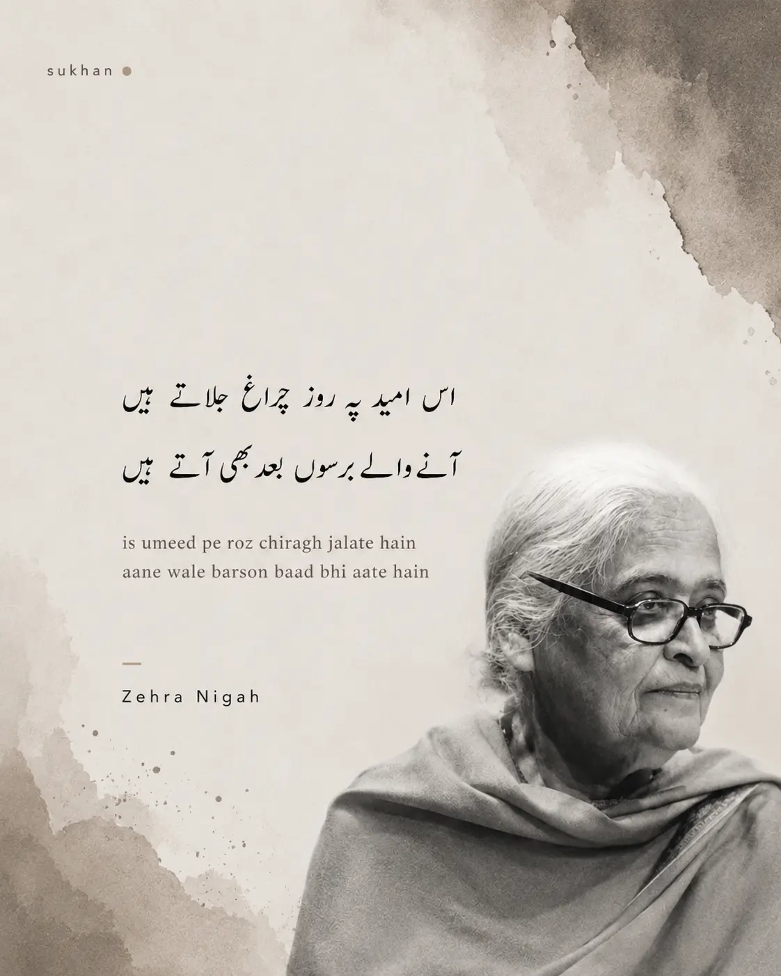 Is Umeed Pe Roz Charagh Jalate Hain