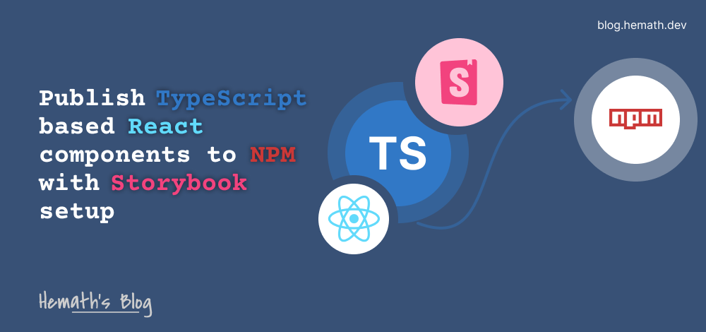 Publish TypeScript based React components to NPM with Storybook setup blog post's hero image
