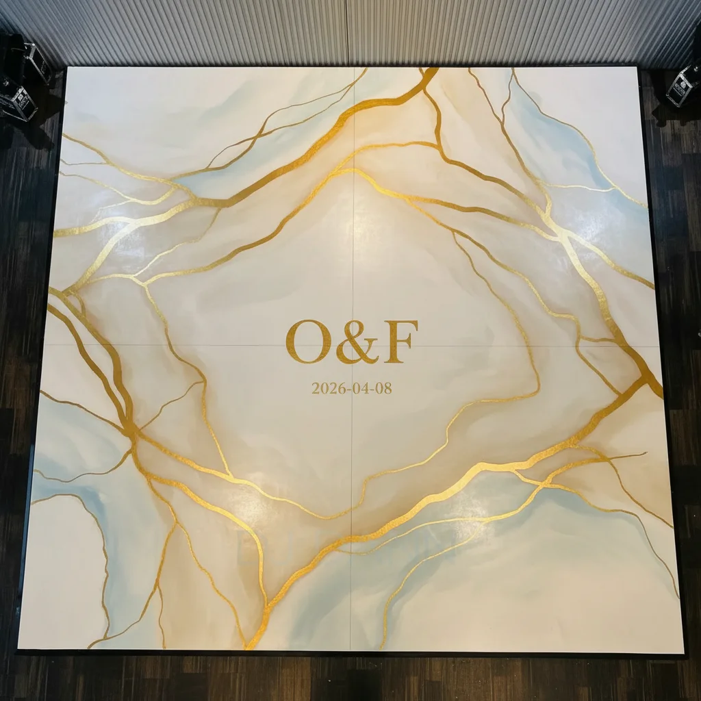 Diseno generado de pista pintada · estilo Marmol elegante con vetas doradas