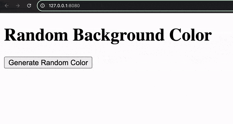 Demo of random hex color generator using WebAssembly