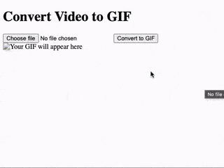 Video to GIF converter application demo