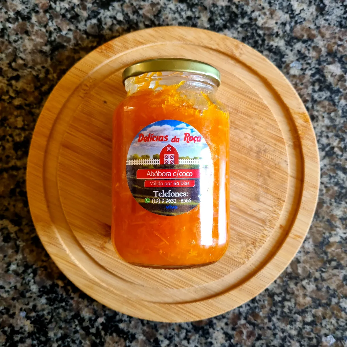 Doce de abóbora - Produto artesanal da Delícias da Roça