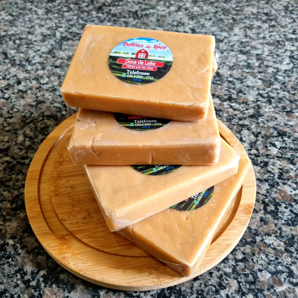 Doce de leite em barra - Produto artesanal da Delícias da Roça
