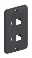 Tampa para 2 RJ45 preta para condulete