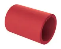Luva redonda de PVC vermelho isolada