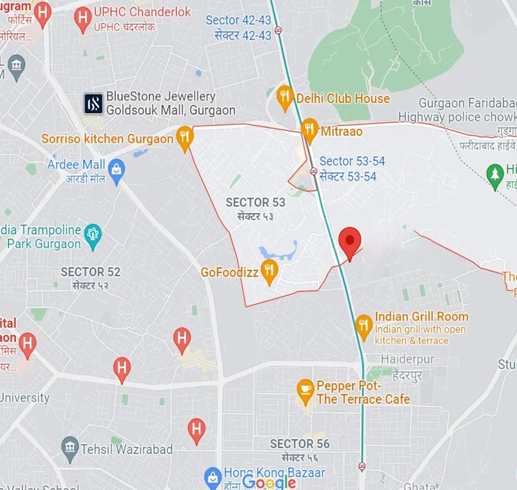 DLF Floors Location Map