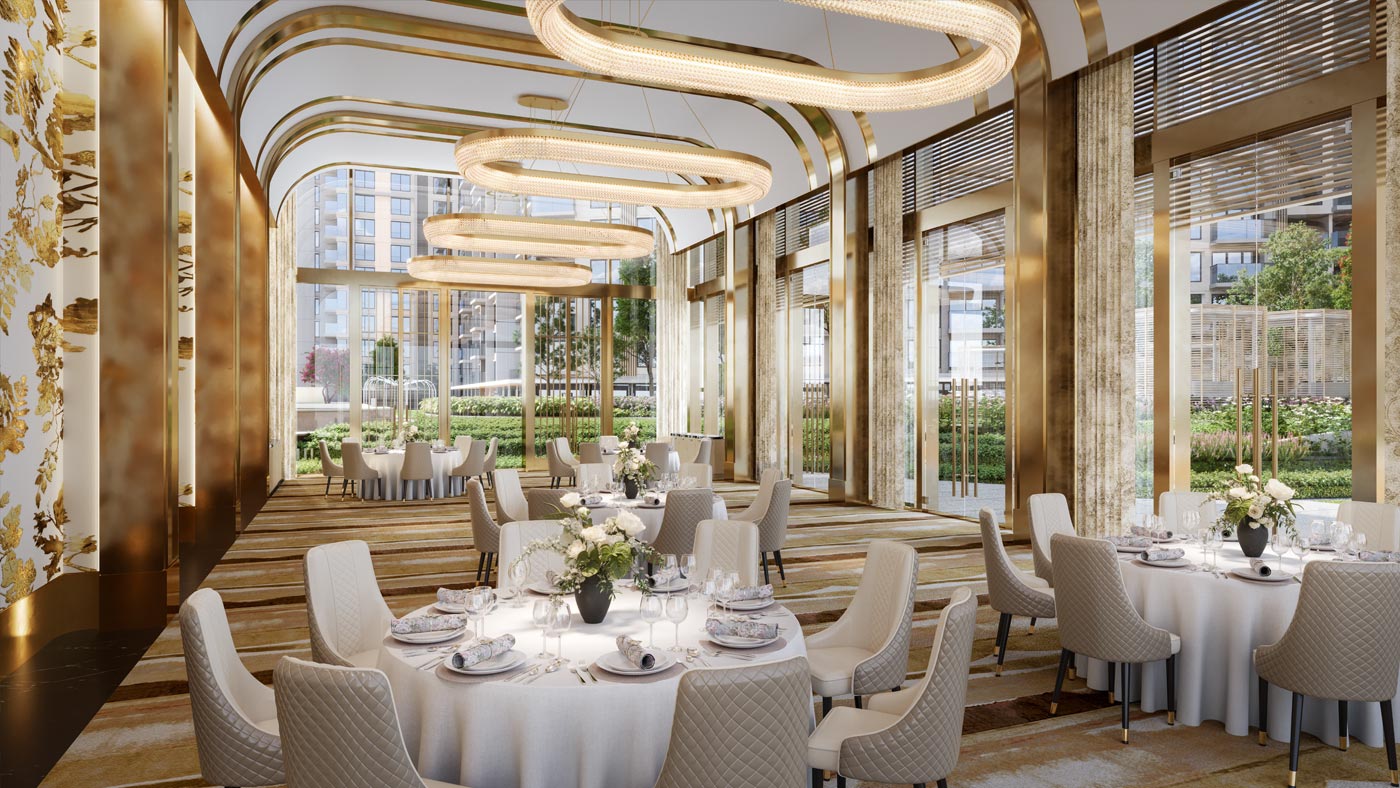 DLF The Westpark — banquet dining hall