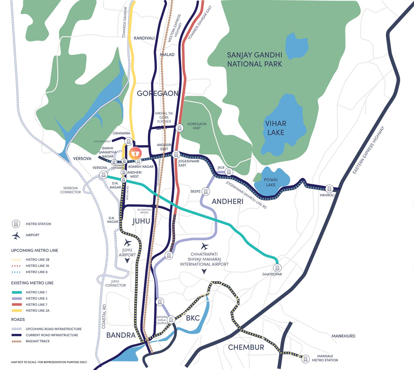 DLF The Westpark — location map, Andheri West