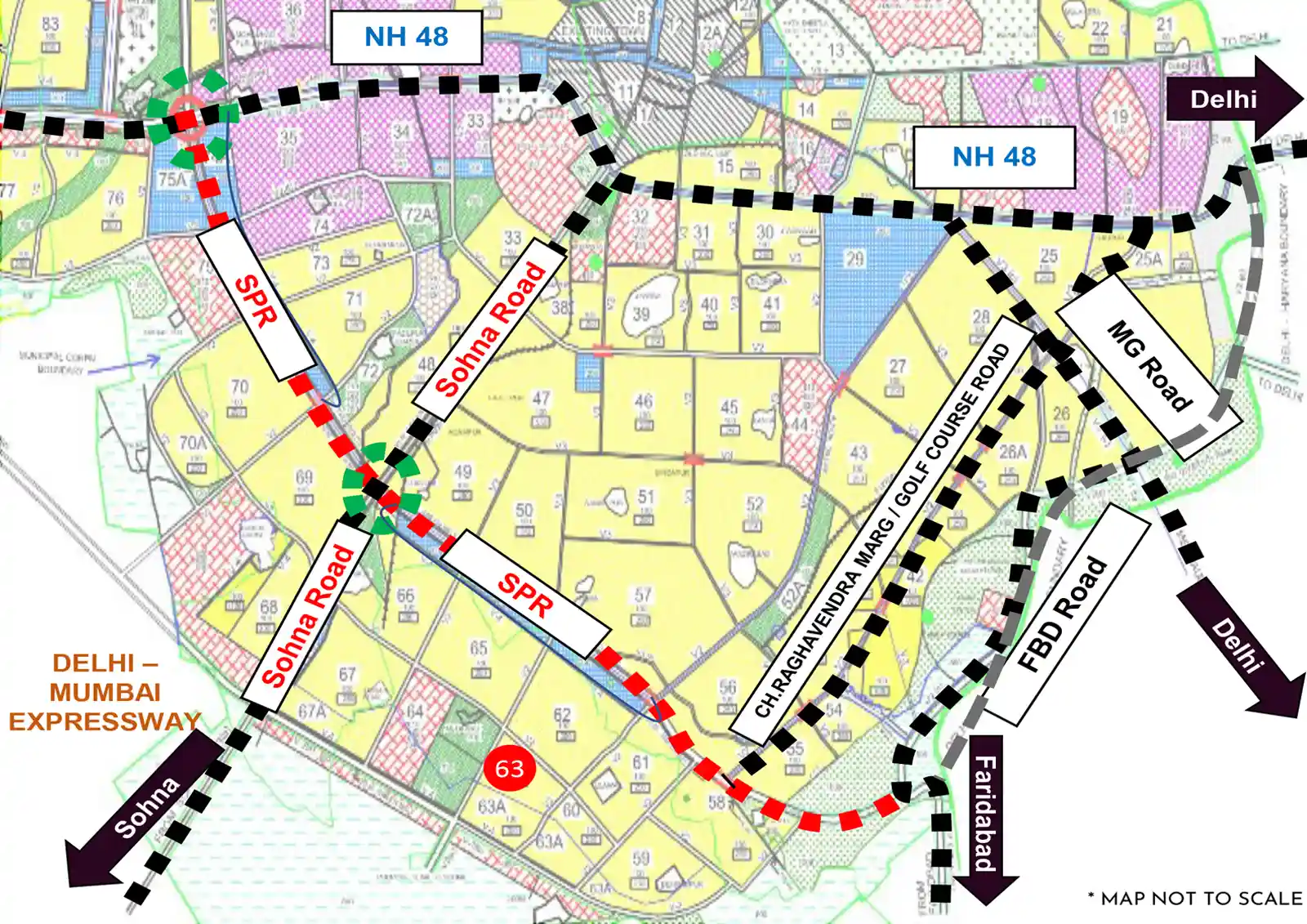 DLF The Arbour — Sector 63 location map
