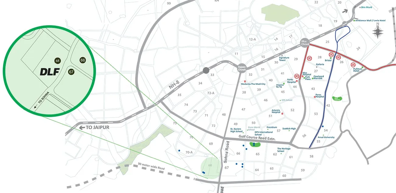 DLF Garden City Central — location map