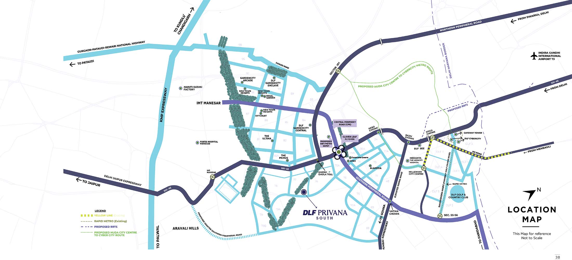 DLF Privana South — location map