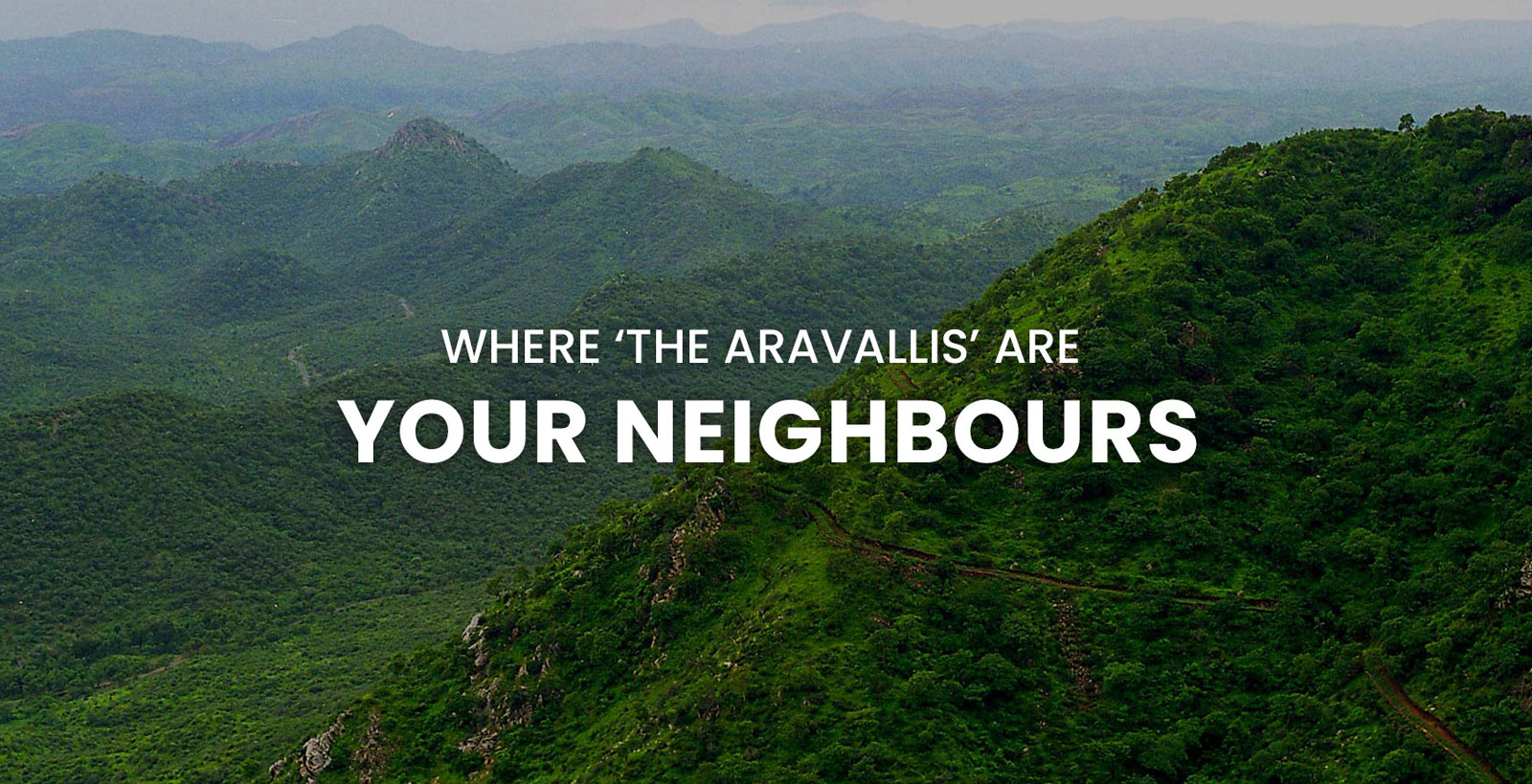 DLF Privana West — the Aravalli hills (marketing banner)