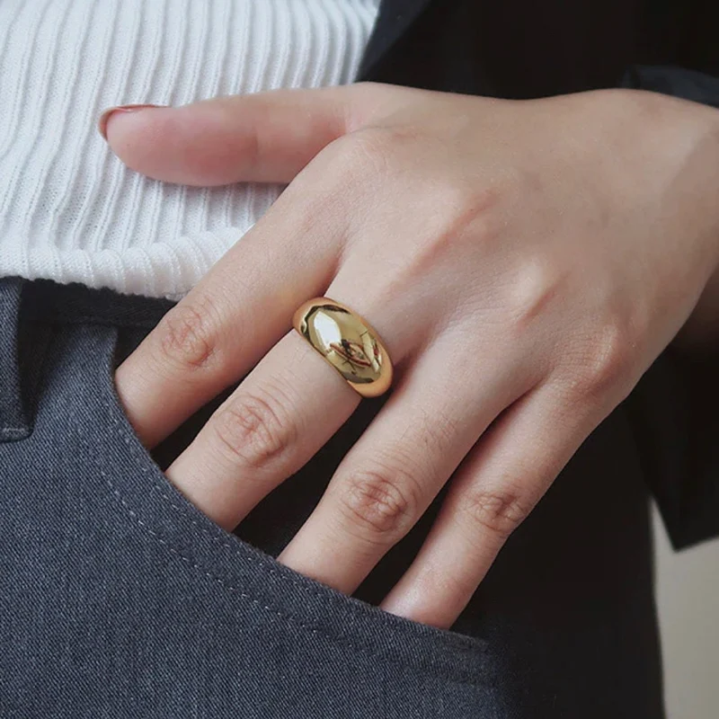 14K Solid Gold Dome Ring