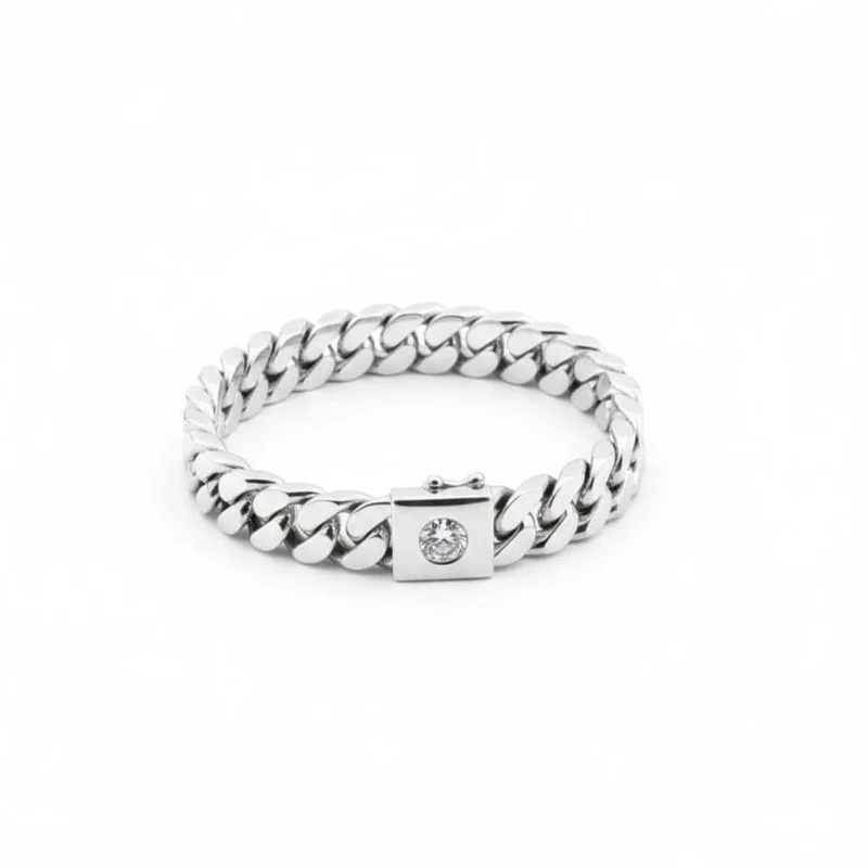 Men's Sterling Silver Cuban Bracelet