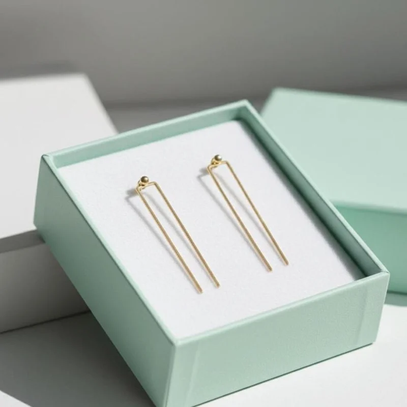 Minimalist Gold Plated Sterling Silver Threader Earrings