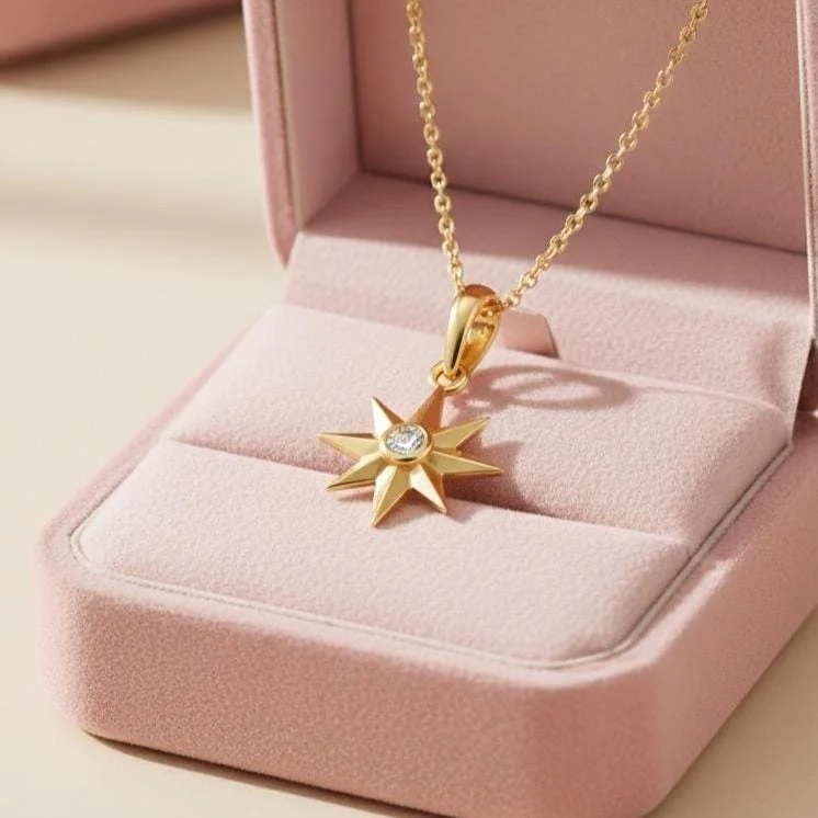 Moissanite North Star Pendant