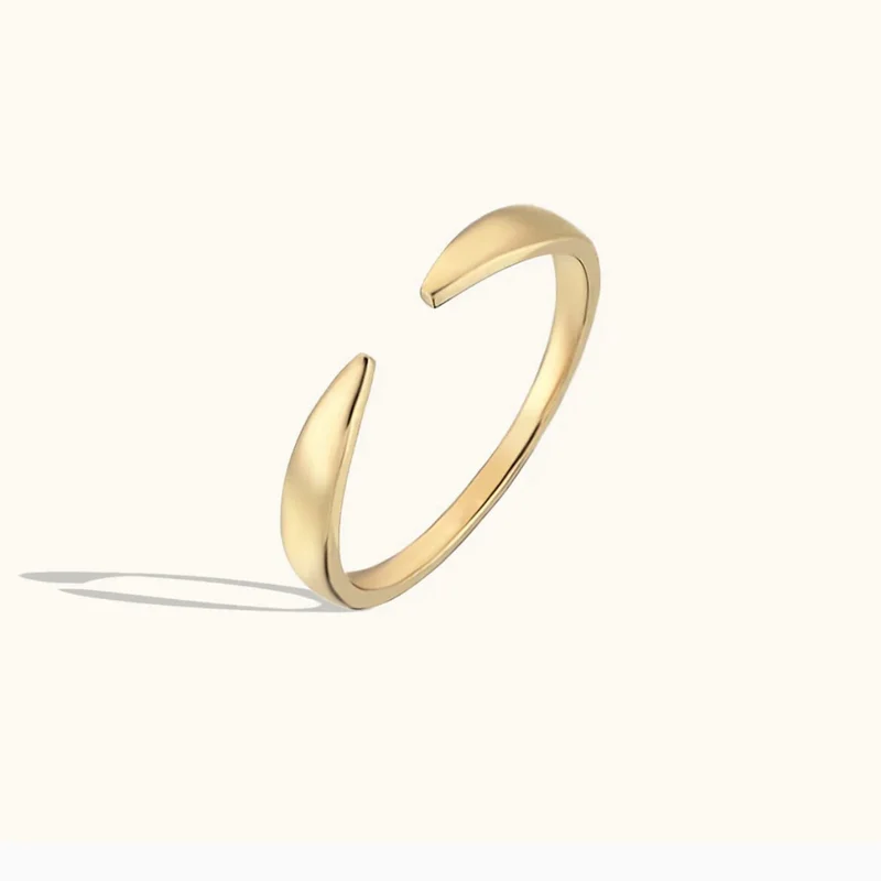 Open Cuff Ring 18K Solid Gold