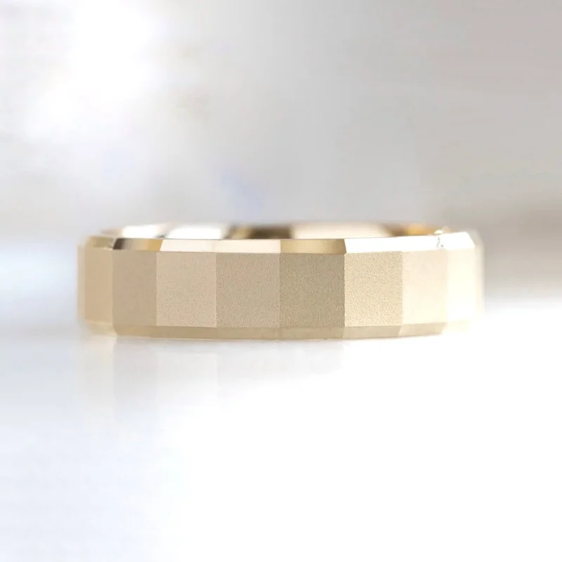 Geometric Faceted Mens Ring
