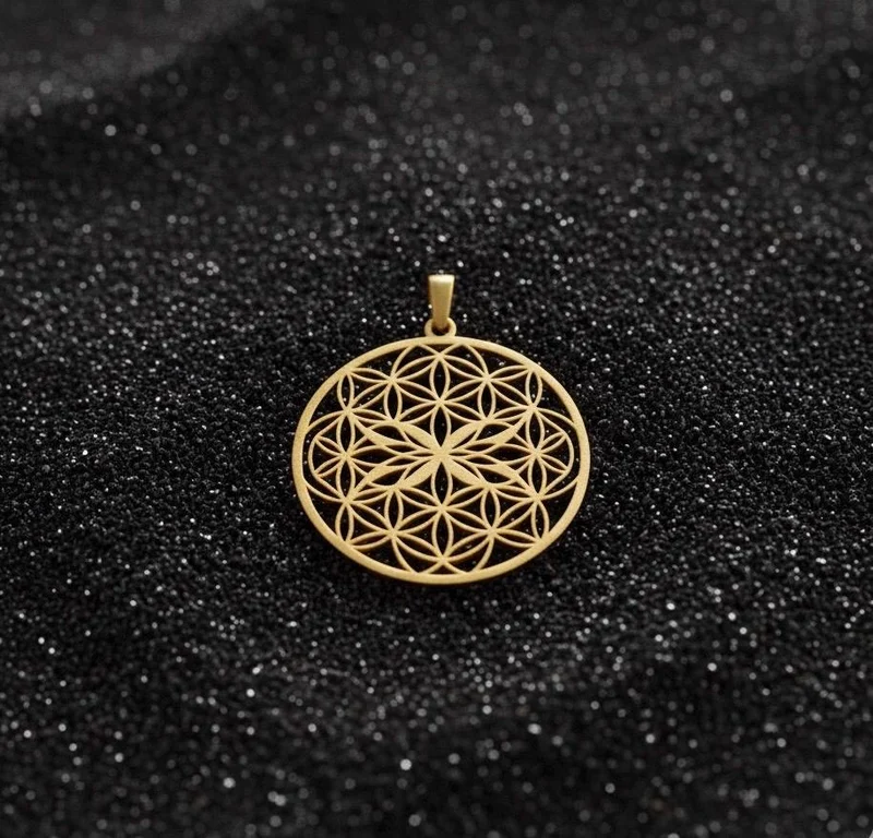 Flower of Life 14K Gold Pendant