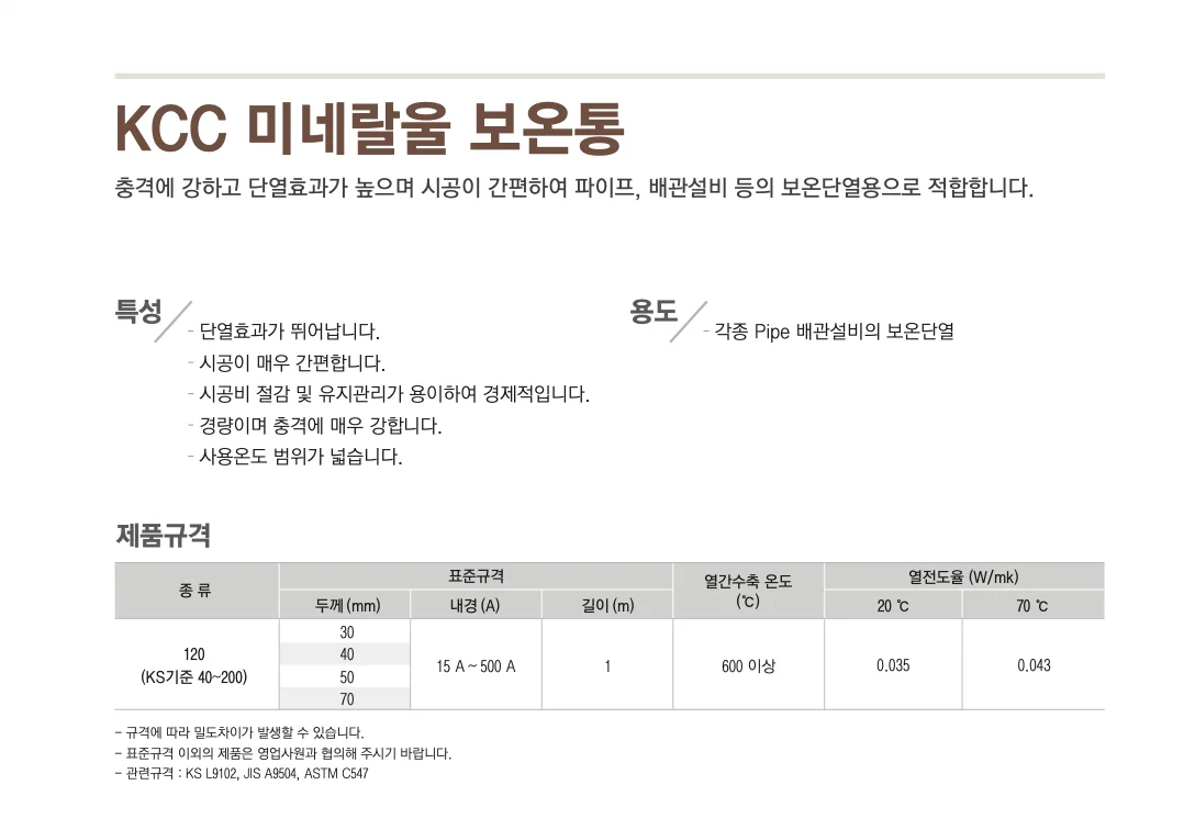 미네랄울 파이프커버 문서