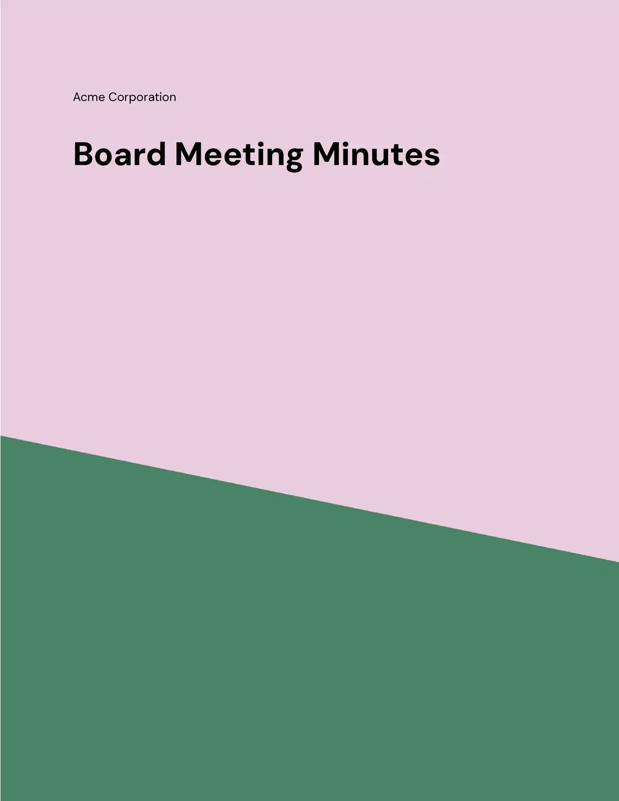 Board Meeting Minutes