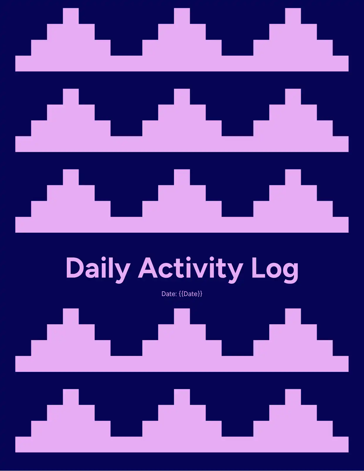 Daily Activity Log - Placeholders