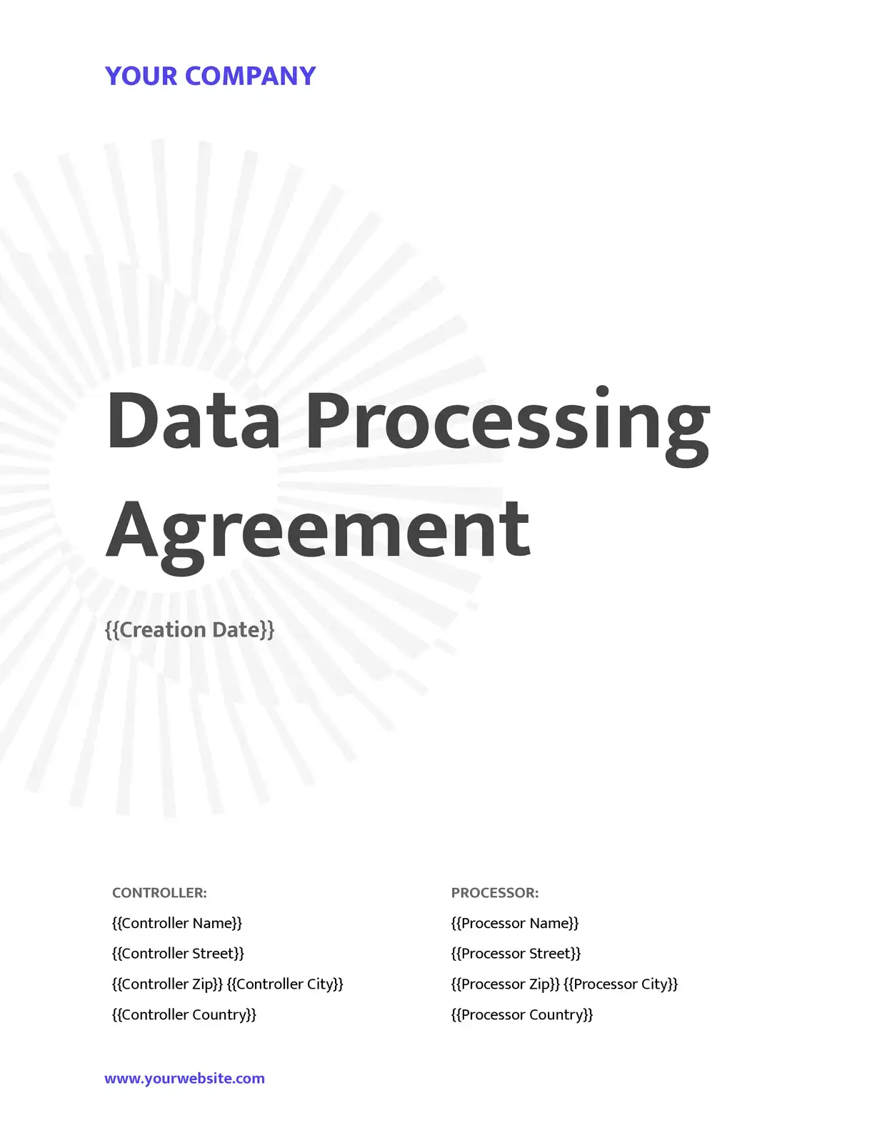 Data Processing Agreement - Placeholders