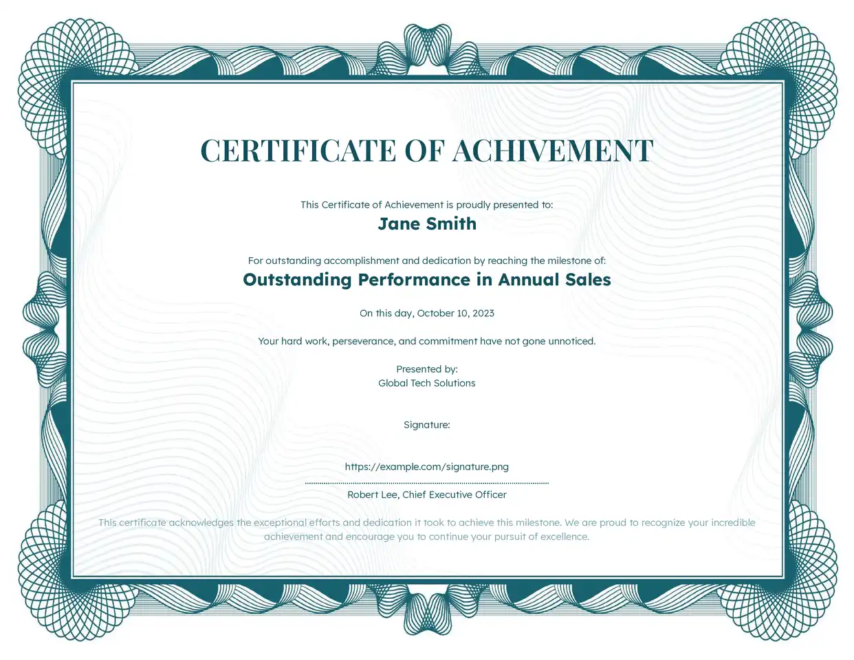 Certificate of Achievement
