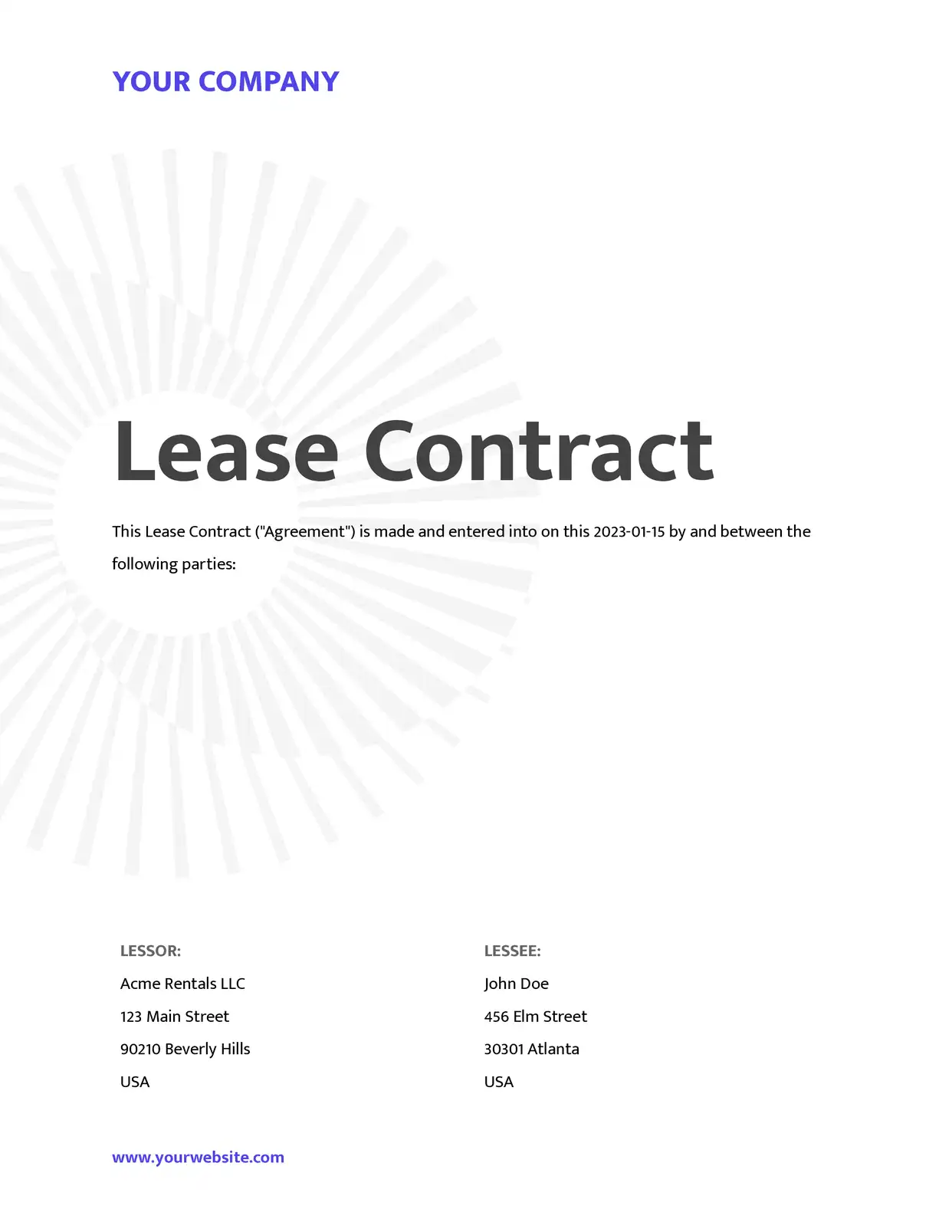 Lease Contract