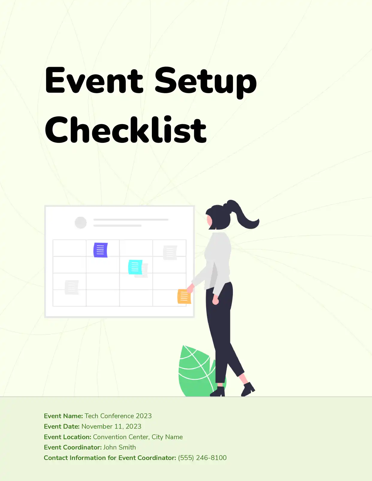Event Setup Checklist