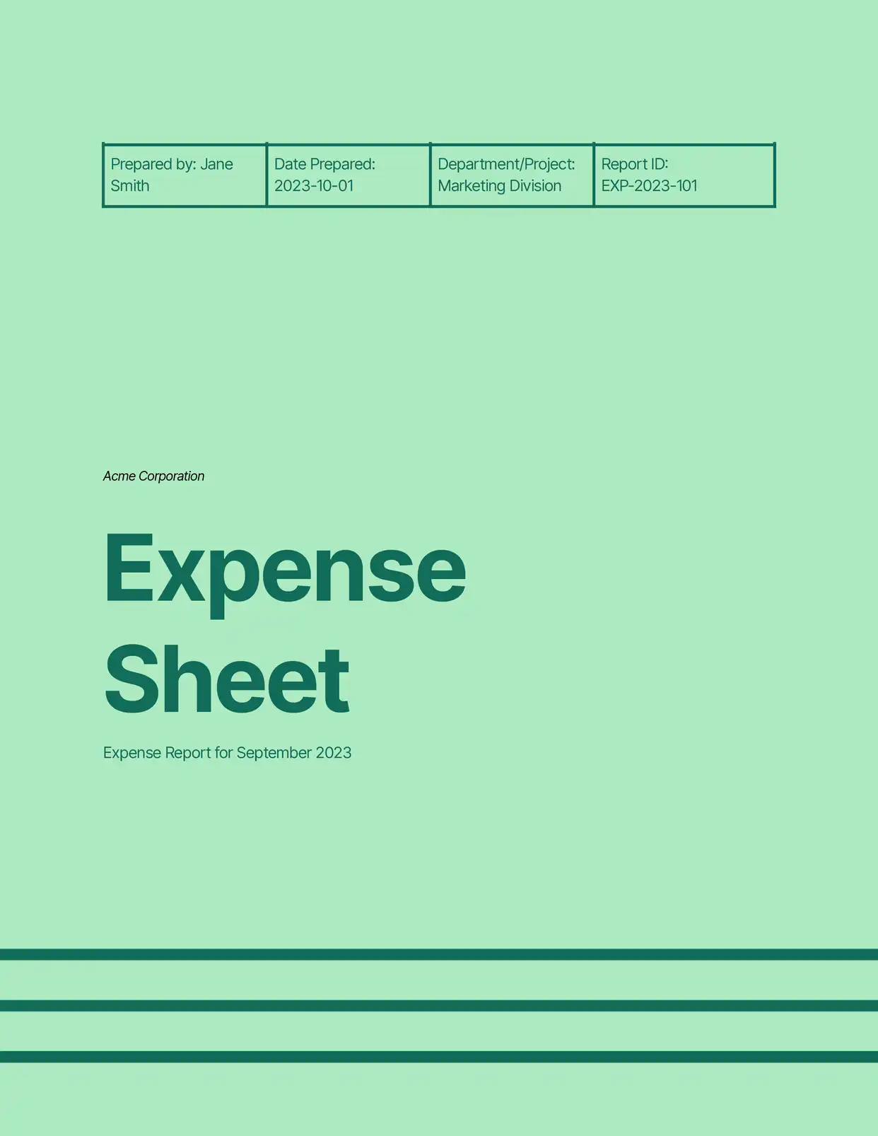 Expense Sheet