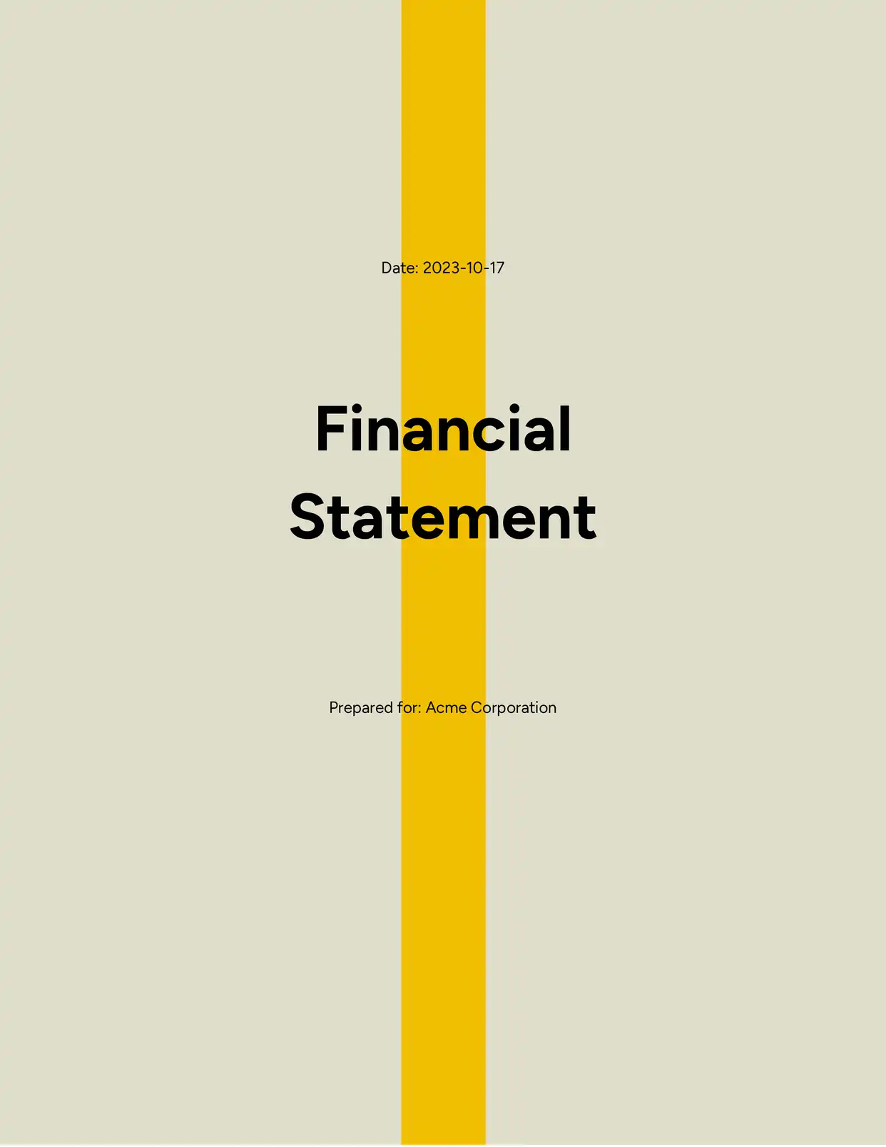 Financial Statement