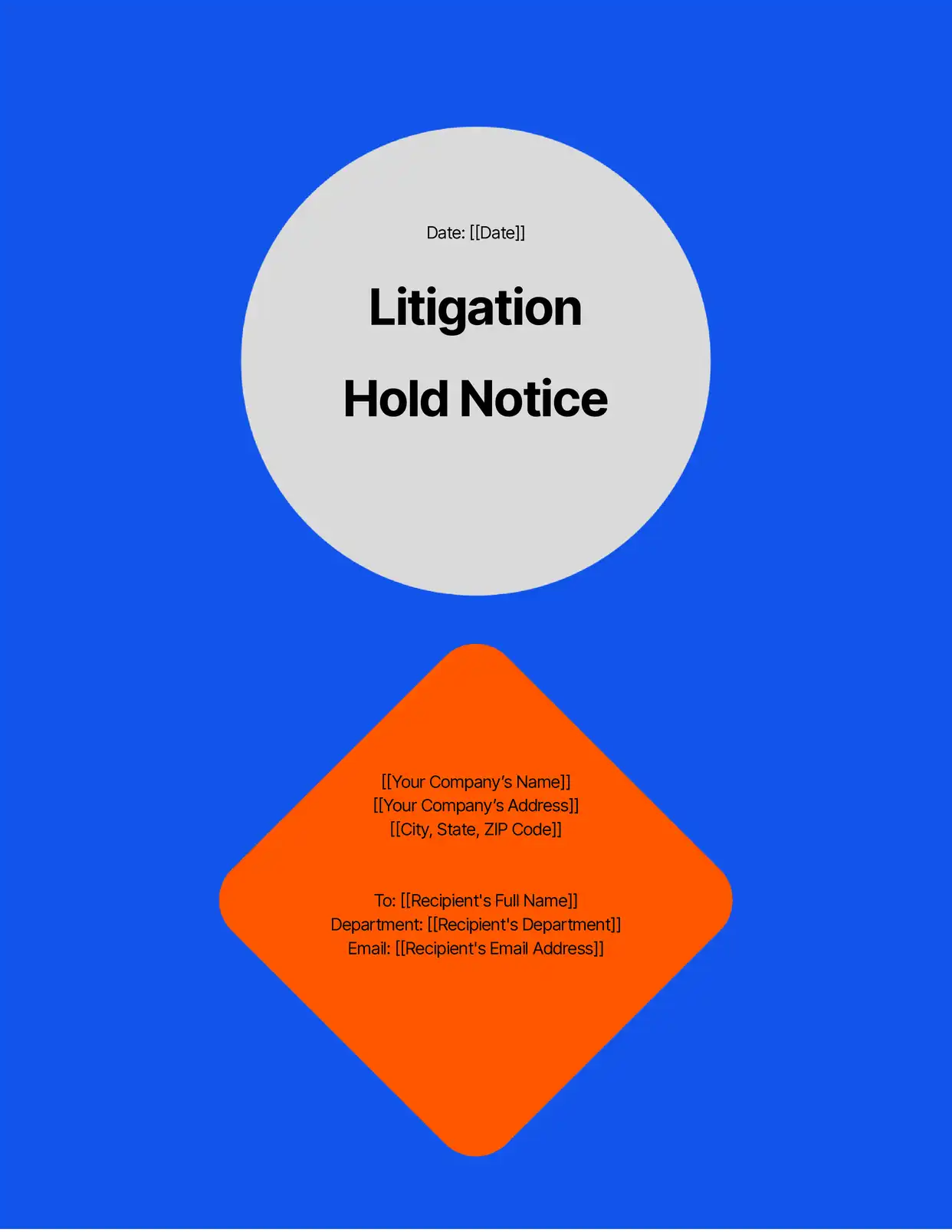 Litigation Hold Notice - Placeholders