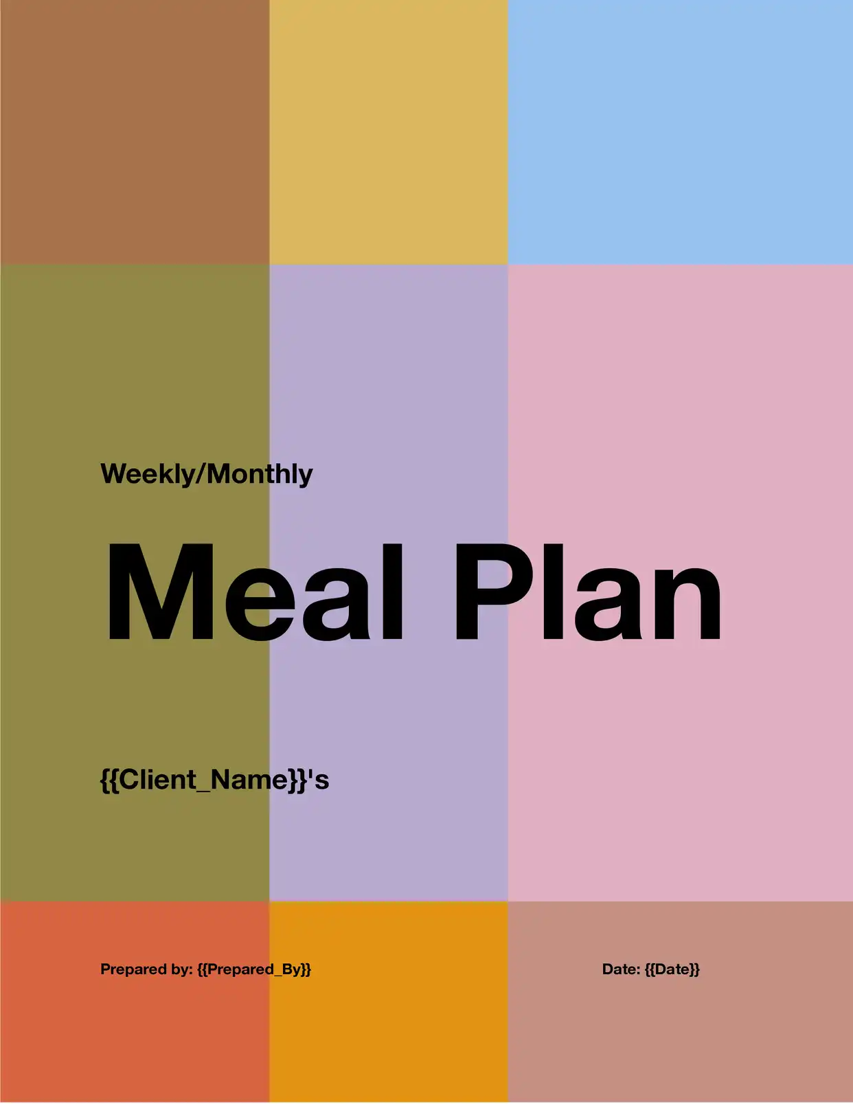 Meal Plan - Placeholders