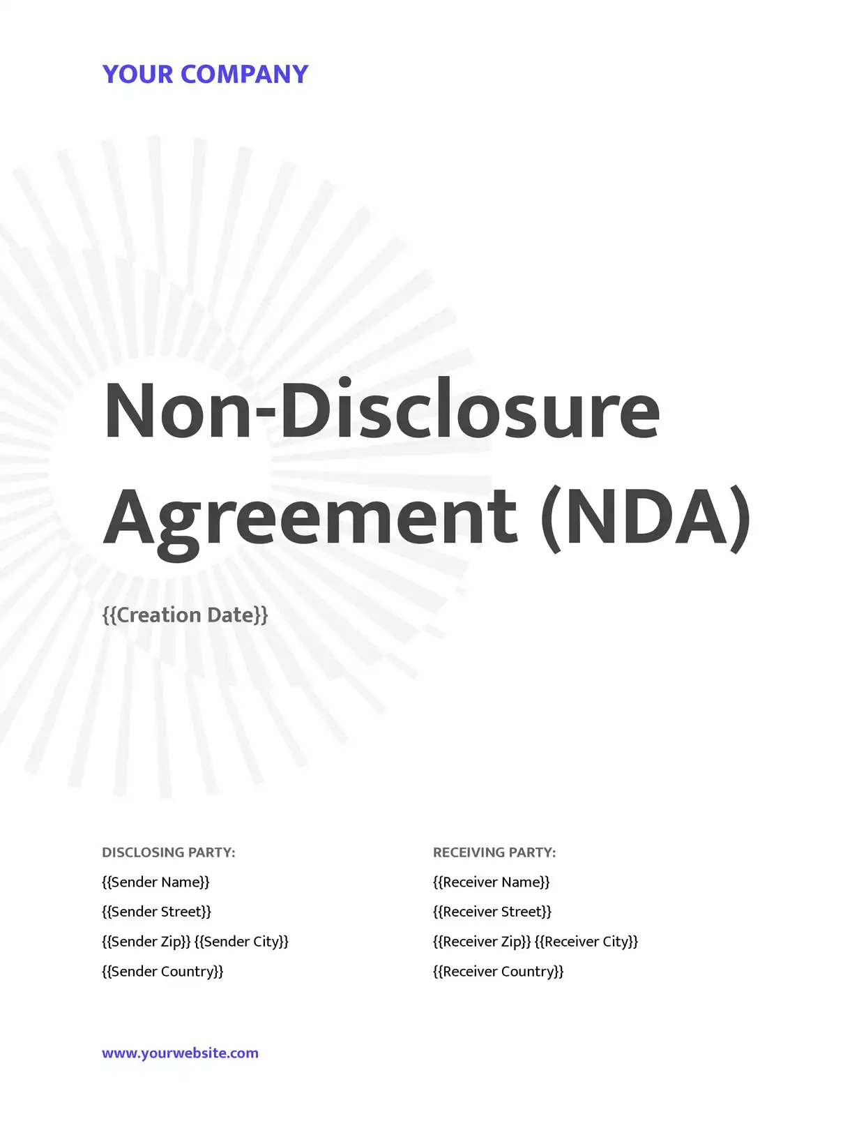 Non-Disclosure Agreement - Placeholders