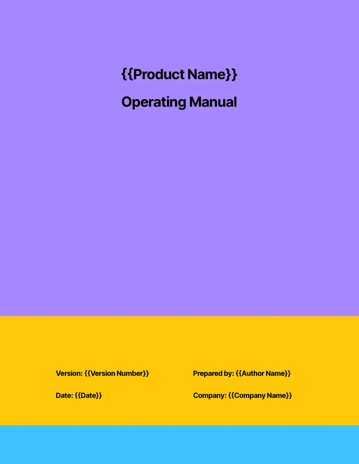 Operating Manual - Placeholders