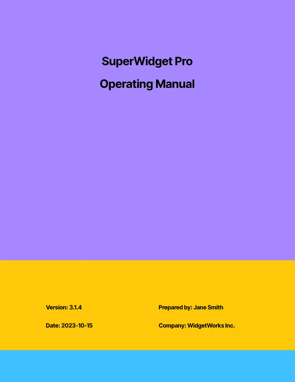 Operating Manual