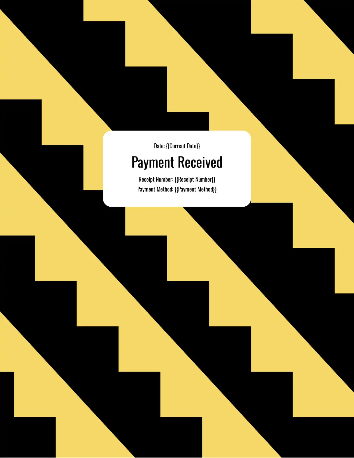 Payment Received Receipt - Placeholders