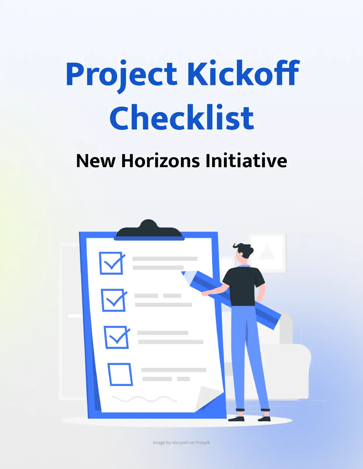 Project Kickoff Checklist 