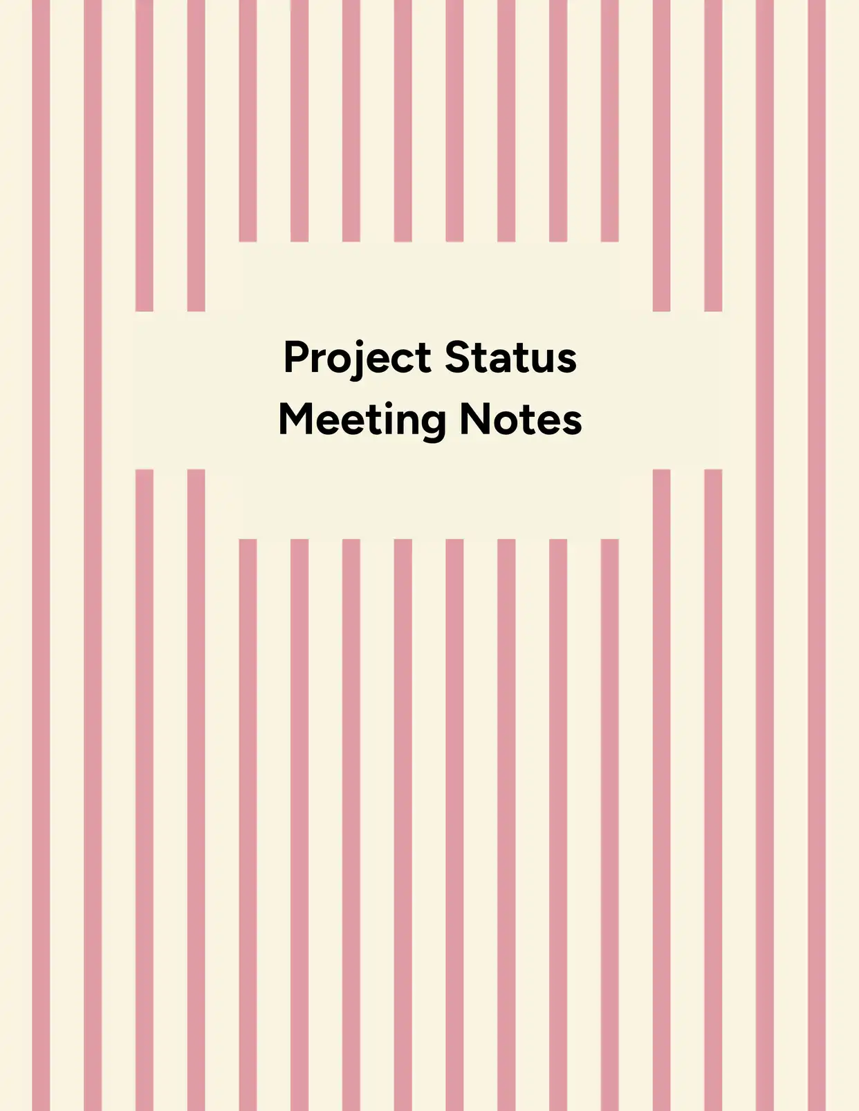 Project Status Meeting Notes