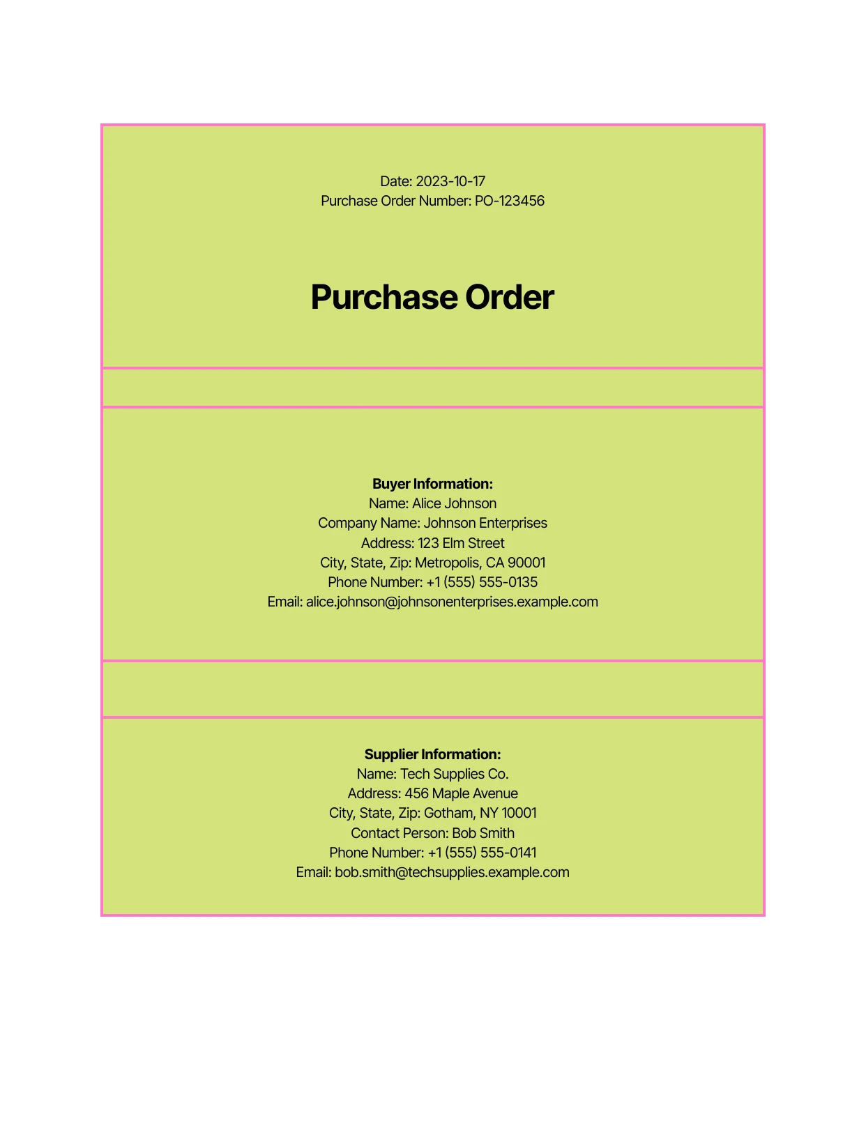 Purchase Orders
