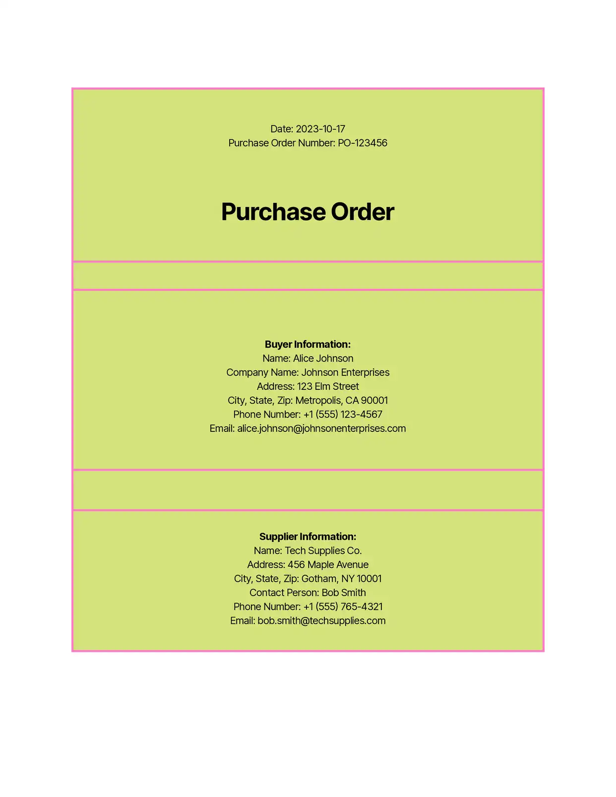 Purchase Order