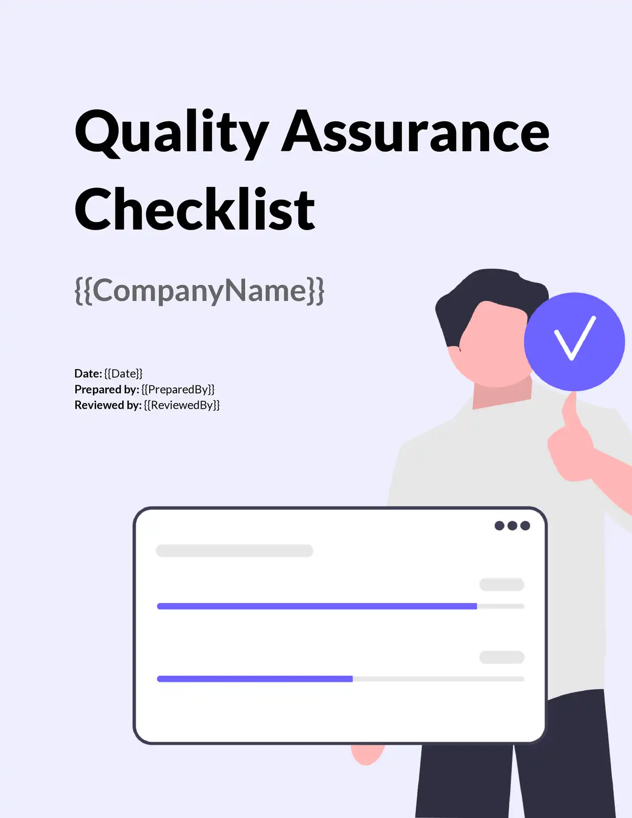 Quality Assurance Checklist  - Placeholders