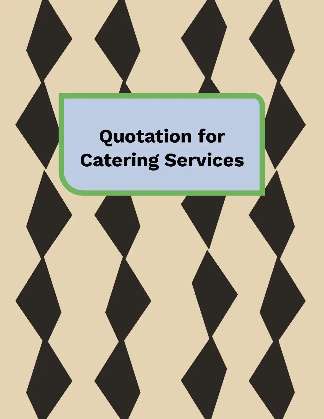 Quotation for Catering Services - Placeholders