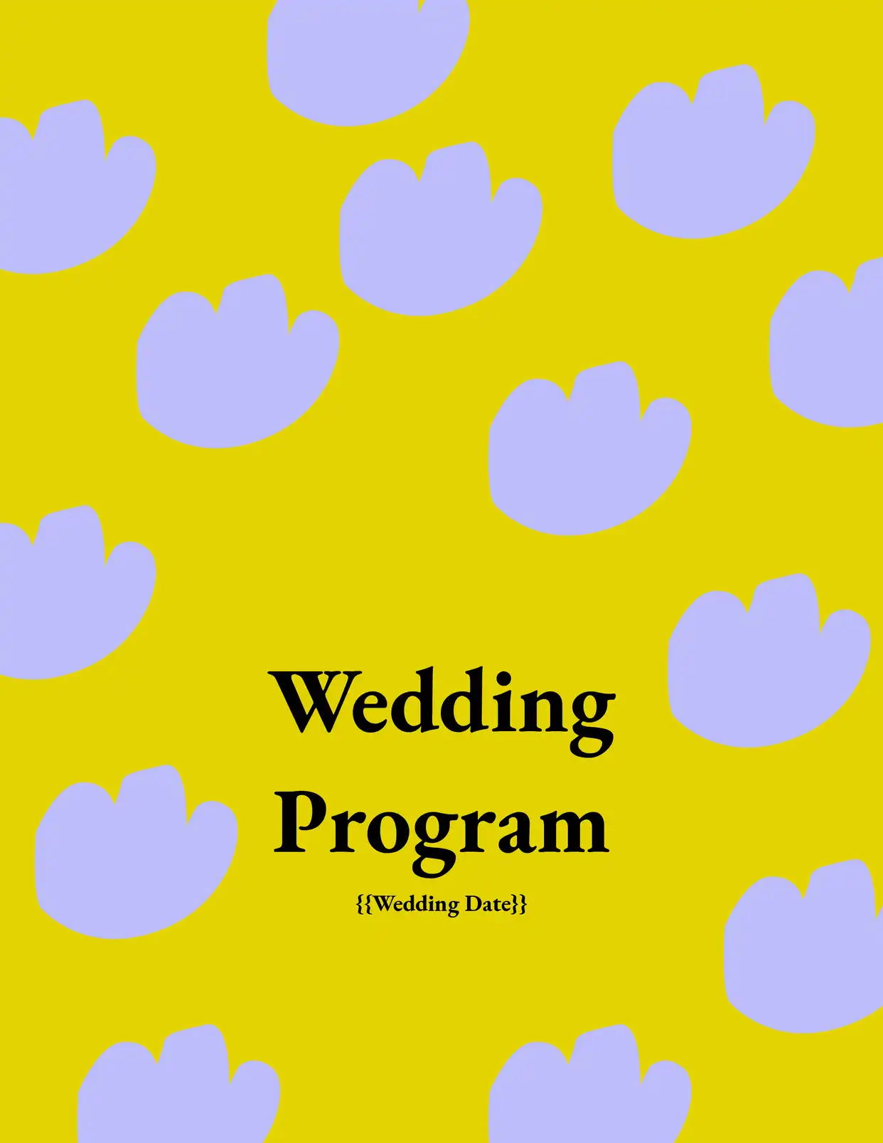 Wedding Program - Placeholders