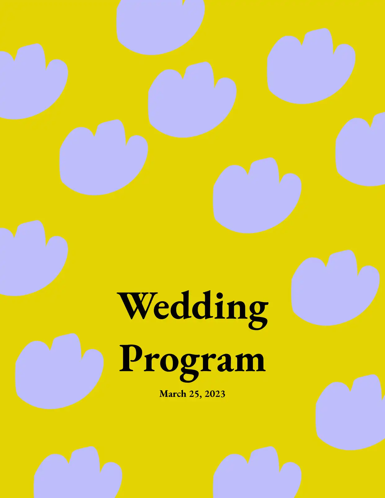 Wedding Program