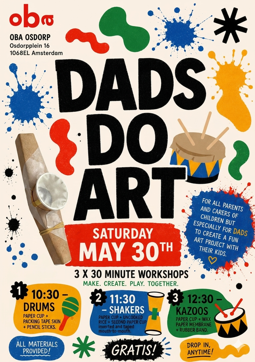 Dads Do Art @ Muziekschool Play More Arts Festival, image 1