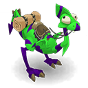 Dragopavo esmeralda e índigo