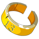 Anillo de pío amarillo
