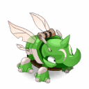 Vueloceronte jade y almendrado